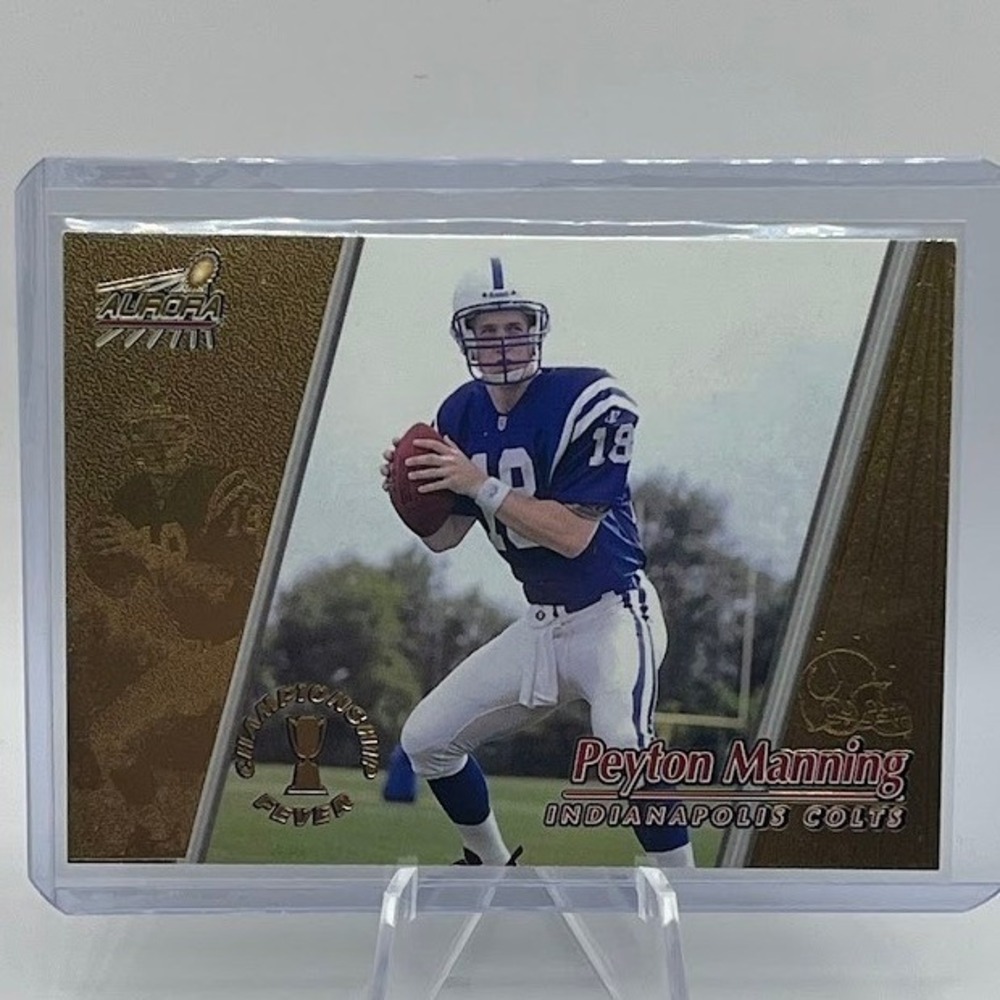 Peyton Manning Championship Fever 1998 Pacific Aurora 22 NFL Indianapolis Colts